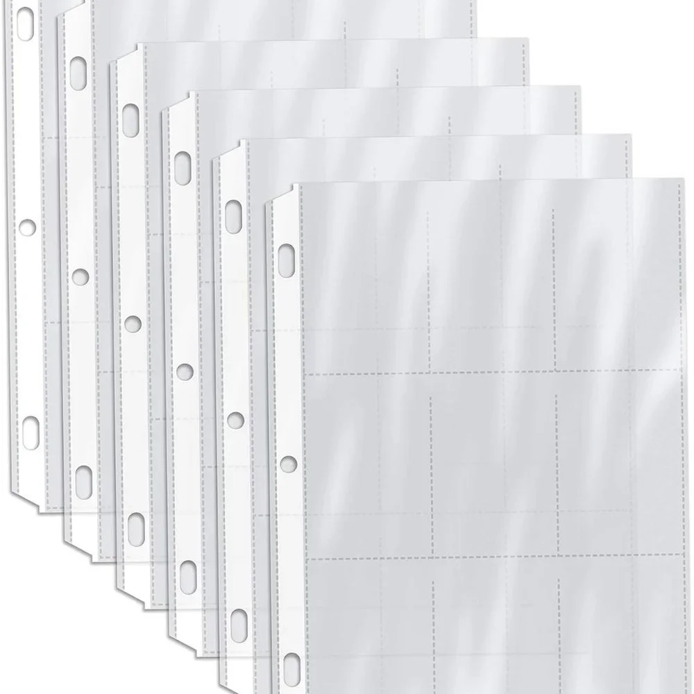100 Count Clear Trading Card Sleeve Pages 9 Pockets Per Sheet Sheets Pok…